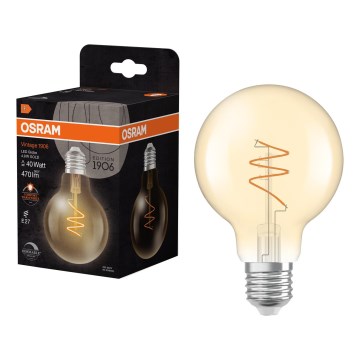 Hämardatav LED-pirn VINTAGE FILAMENT E27/4,9W/230V 2200K CRI 90 - Osram