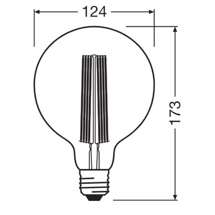 Hämardatav LED-pirn VINTAGE FILAMENT E27/5,8W/230V 2200K - Osram