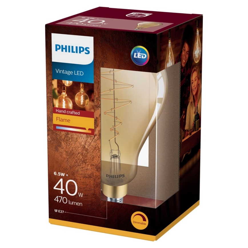 Hämardatav LED-pirn VINTAGE Philips A160 E27/6,5W/230V 2000K