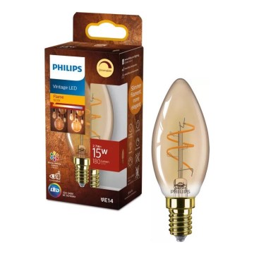 Hämardatav LED-pirn VINTAGE Philips B35 E14/2,7W/230V 1800K CRI 90