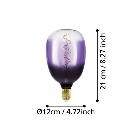 Hämardatav LED-pirn VINTAGE T120 E27/4W/230V 1800K lilla - Eglo 110226