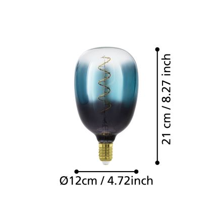 Hämardatav LED-pirn VINTAGE T120 E27/4W/230V 2000K sinine - Eglo 110224