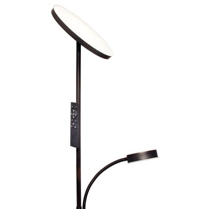 LED Hämardatav põrandalamp NORA LED/25W/230V 2200/3000/4000K + LED/5W 3000K must + kaugjuhtimispult