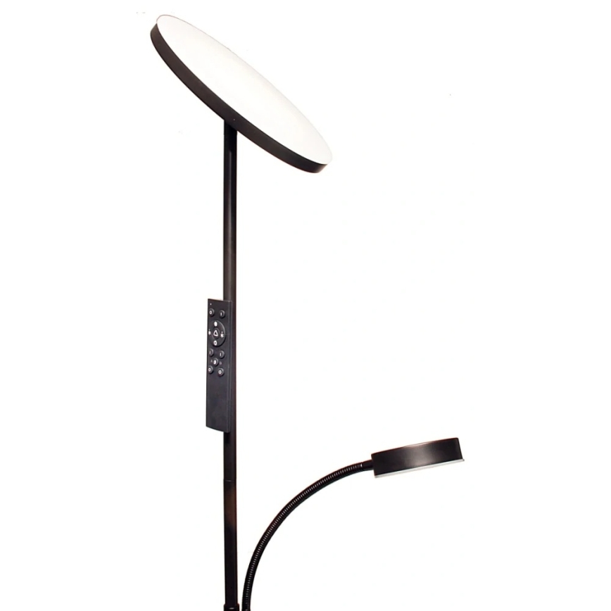 LED Hämardatav põrandalamp NORA LED/25W/230V 2200/3000/4000K + LED/5W 3000K must + kaugjuhtimispult