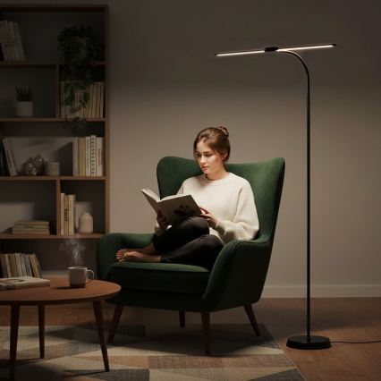 Hämardatav LED-põrandalamp TEILO LED/14W/230V 3000/4000/6000K must