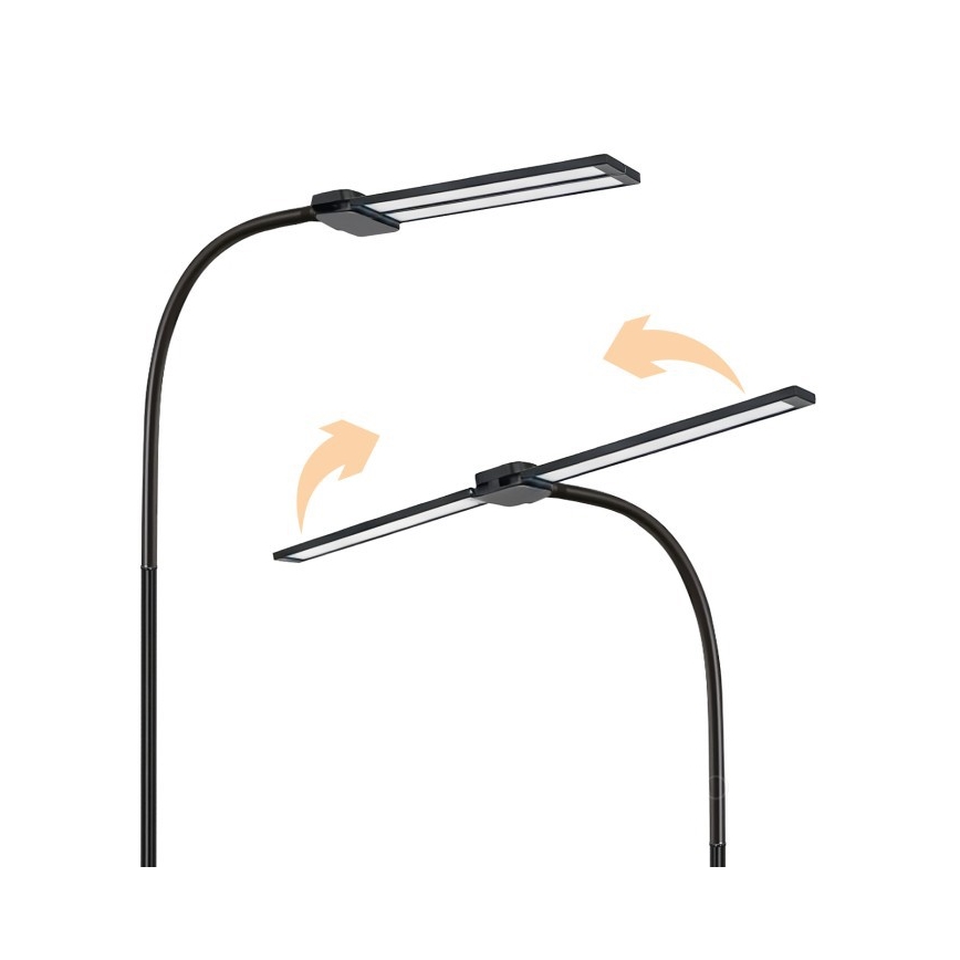 Hämardatav LED-põrandalamp TEILO LED/14W/230V 3000/4000/6000K must