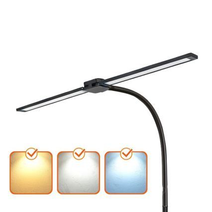 Hämardatav LED-põrandalamp TEILO LED/14W/230V 3000/4000/6000K must