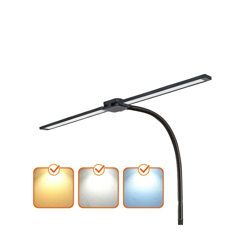 Hämardatav LED-põrandalamp TEILO LED/14W/230V 3000/4000/6000K must