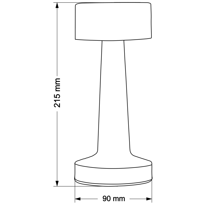 LED hämardatav puutetundlik laualamp SIMPLY LED/5V 2700/4000/6500K 800 mAh kuldne