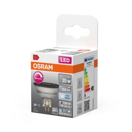 Hämardatav LED-reflektoripirn MR16 GU5,3/5W/12V 4000K 36° CRI 90 - Osram