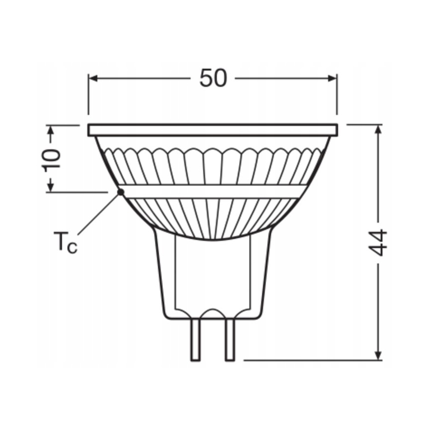 Hämardatav LED-reflektorpirn MR16 GU5,3/6,8W/12V 4000K 36° CRI 90 - Ledvance