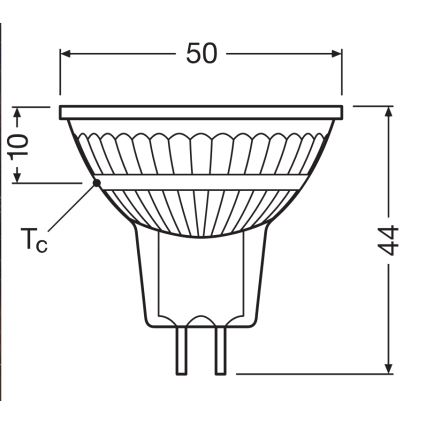 Hämardatav LED-reflektoripirn MR16 GU5,3/3,4W/12V 4000K 36° CRI 90 - Ledvance