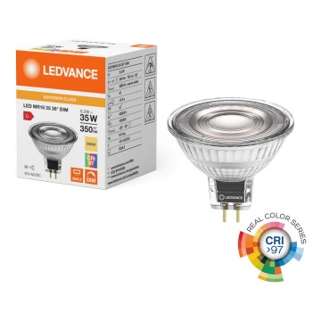 Hämardatav LED-reflektorpirn MR16 GU5,3/5,3W/12V 3000K 36° CRI 97 - Ledvance