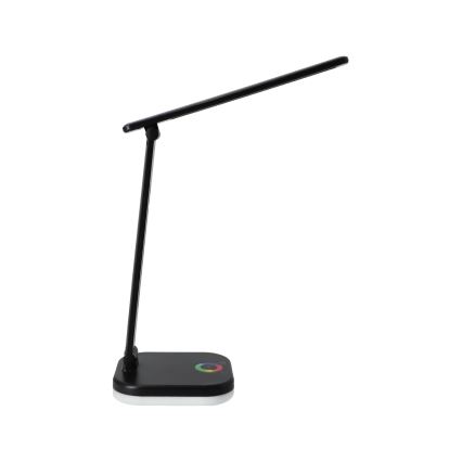 Hämardatav LED RGBW laualamp traadita laadimisega LED/7W/5V USB must