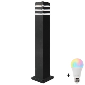Hämardatav LED RGBW välisvalgusti TEKSAS 1xE27/12W/230V 2700-6500K Wi-Fi 74 cm IP44 antratsiit