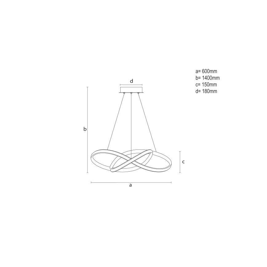 LED hämardatav rippvalgusti kaablil LED/85W/230V 3000-6500K läbimõõt 60 cm + kaugjuhtimispult