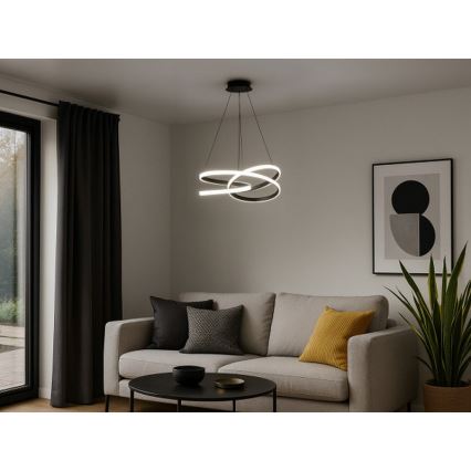 LED-hämardatav rippvalgusti kaabliga LED/90W/230V 3000-6500K Ø 47 cm + kaugjuhtimispult