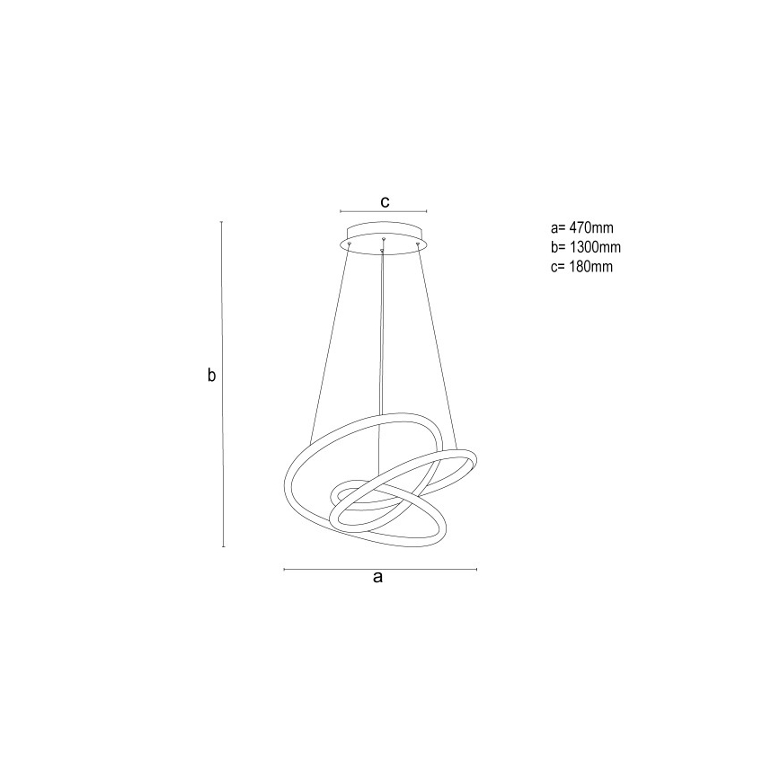 LED-hämardatav rippvalgusti kaabliga LED/90W/230V 3000-6500K Ø 47 cm + kaugjuhtimispult