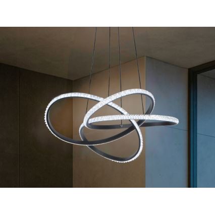 LED hämardatav ripplamp riputuskaabliga LED/95W/230V 3000-6500K läbimõõt 57 cm + kaugjuhtimispult