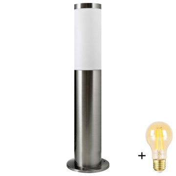Hämardatav LED-välisvalgusti LIVIA 1xE27/6W/230V 2700-6500K Wi-Fi 45 cm IP44 hõbedane