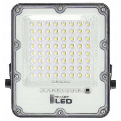 LED hämardatav päikesepaneeliga prožektor LED/100W/3,2V 5000K 10500 mAh IP65 must + kaugjuhtimispult