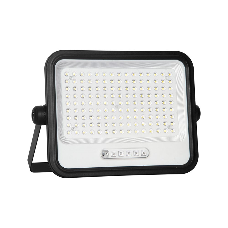 LED hämardatav päikesepaneeliga reflektor LED/300W/3,2V 2000-8000K IP65 15000 mAh must + kaugjuhtimispult