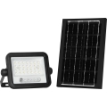 Hämardatav päikesepaneeliga LED-prožektor LED/50W/3,2V 2000-8000K IP65 3800 mAh must + kaugjuhtimispult
