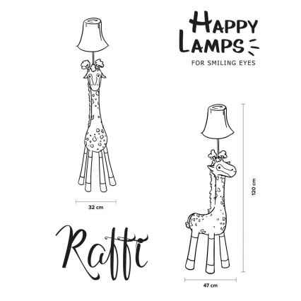 Happy Lamps - LED Laste põrandalamp RAFFI LED/5,4W/230V kaelkirjak