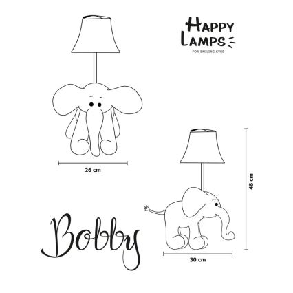 Happy Lamps - LED Laualamp lastele BOBBY LED/5,4W/230V elevant