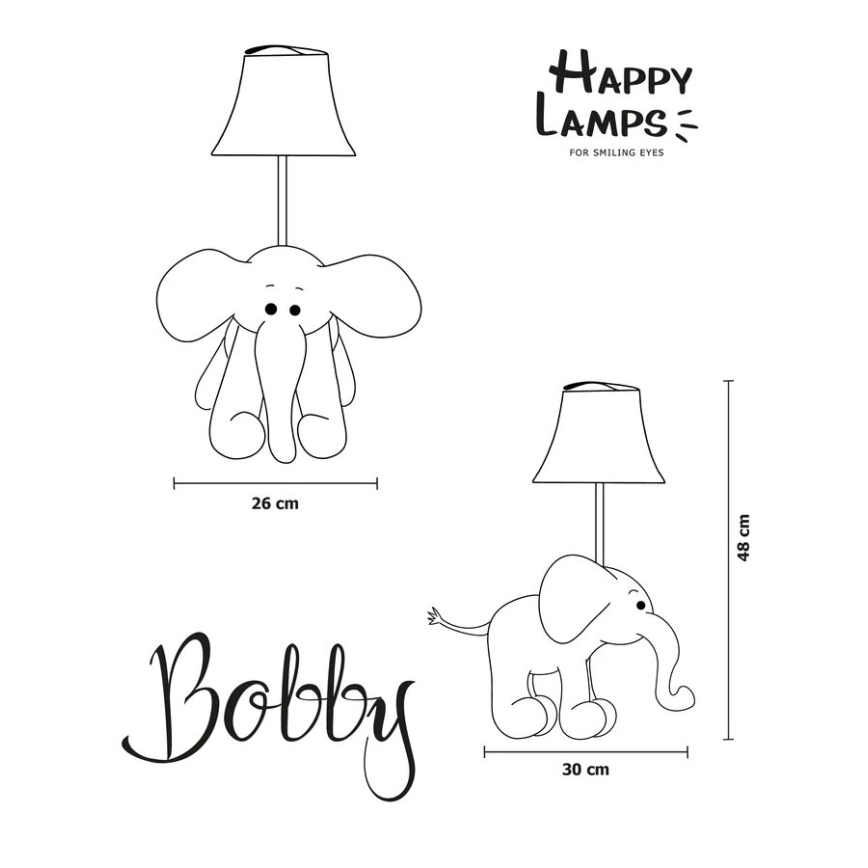 Happy Lamps - LED Laualamp lastele BOBBY LED/5,4W/230V elevant