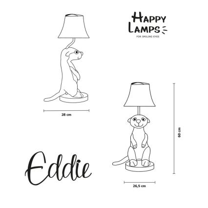 Happy Lamps - LED Laualamp lastele EDDIE LED/5,4W/230V surikaat
