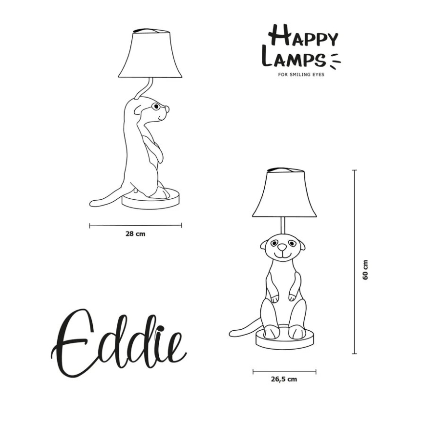 Happy Lamps - LED Laualamp lastele EDDIE LED/5,4W/230V surikaat