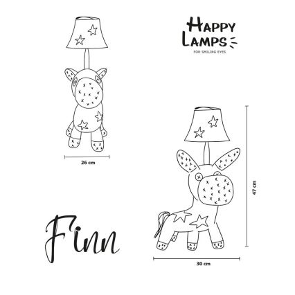 Happy Lamps - LED Laualamp lastele FIN LED/5,4W/230V hobune