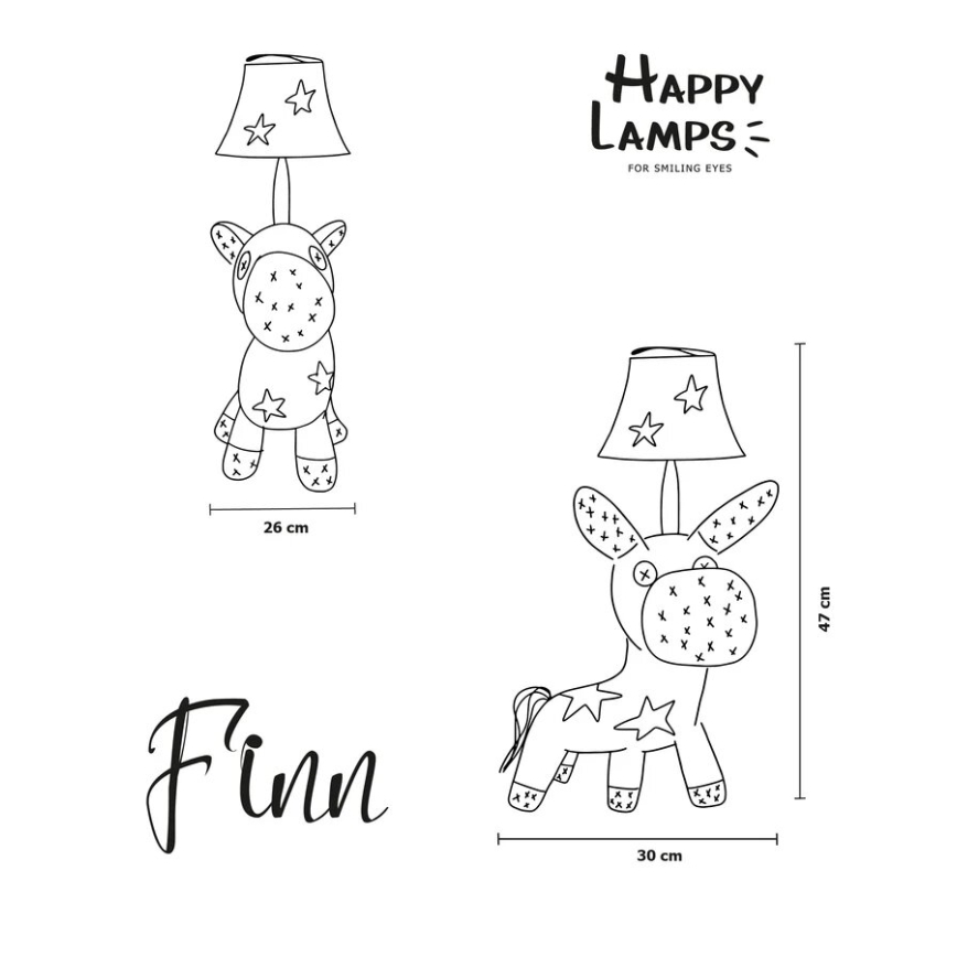 Happy Lamps - LED Laualamp lastele FIN LED/5,4W/230V hobune