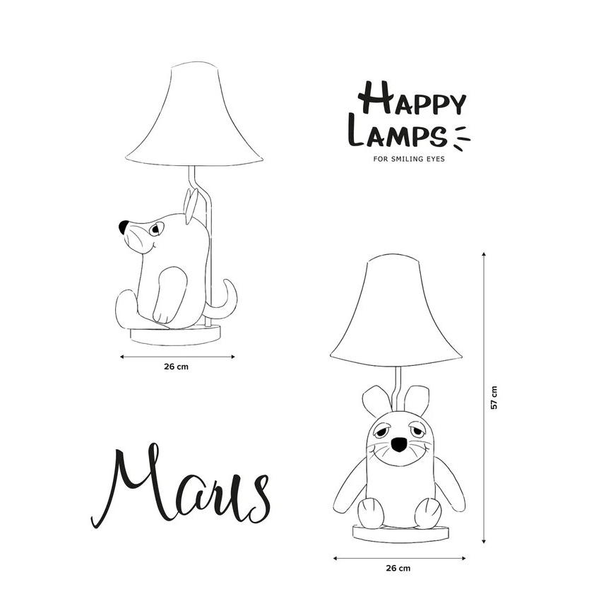 Happy Lamps - LED Laualamp lastele MAUS LED/5,4W/230V hiir