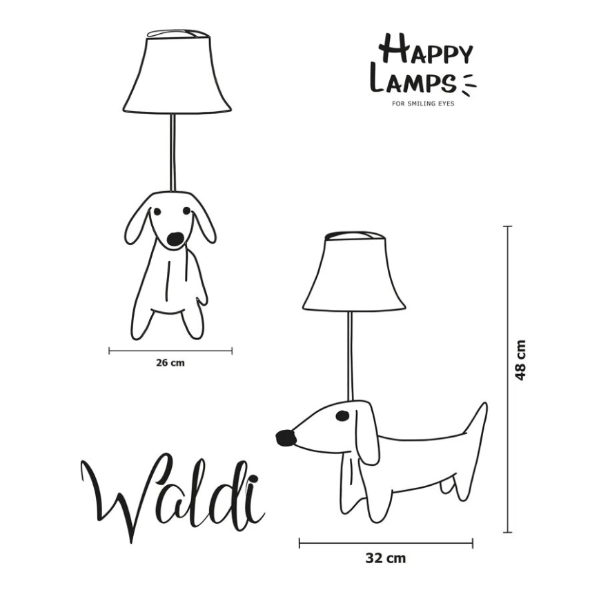 Happy Lamps - LED Laualamp lastele WALDI LED/5,4W/230V taks