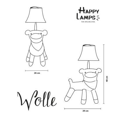 Happy Lamps - LED Laualamp lastele WOLLE LED/5,4W/230V lammas