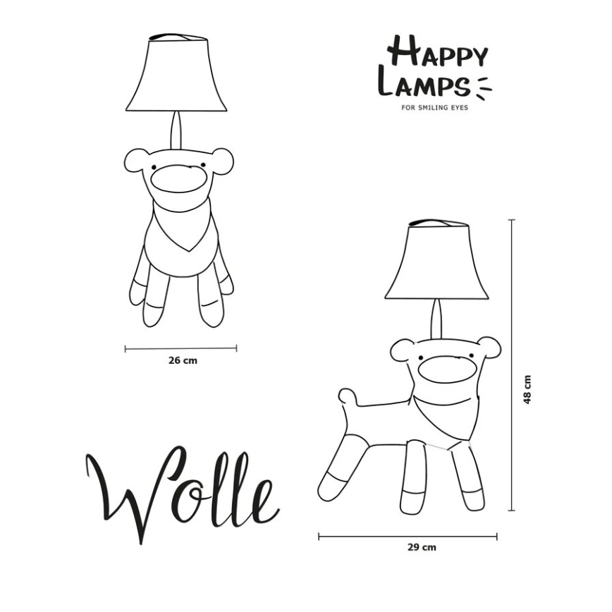 Happy Lamps - LED Laualamp lastele WOLLE LED/5,4W/230V lammas