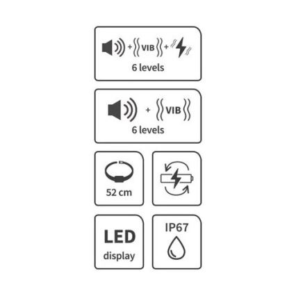 Haukumisvastane kaelarihm koerale 52cm 3,7V 300 mAh IP67