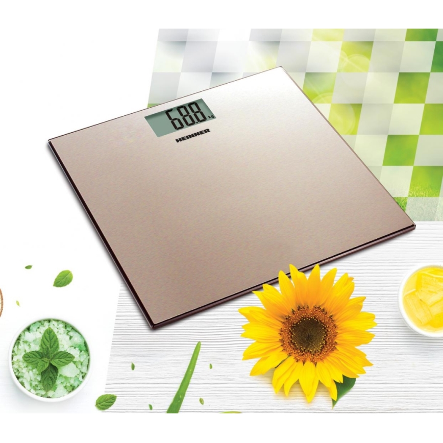 Heinner HBS-180SSGD - Digitaalne isiklik kaal 2xAAA roostevaba teras