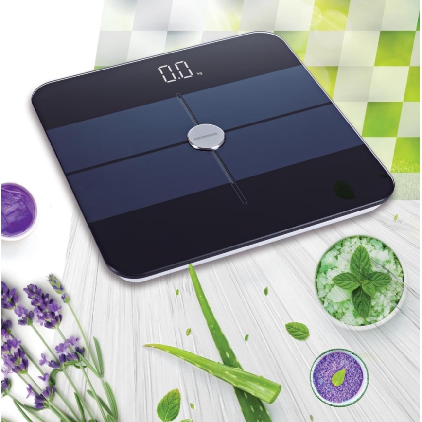 Heinner HBS-BTH180BK - Digitaalne isiklik kaal 2xAAA must/sinine