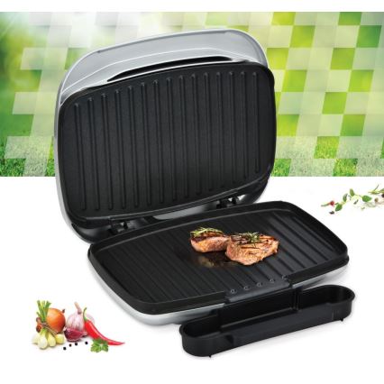 Heinner HEG-F1000SL - Kontaktgrill 1000W/230V mattkroom/must