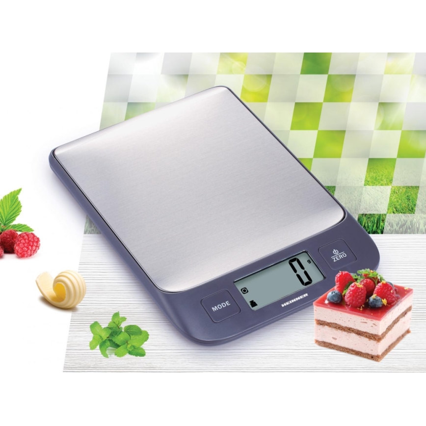 Heinner HKS-5IXBK - digitaalne köögikaal 2xAAA hall/mattkroom