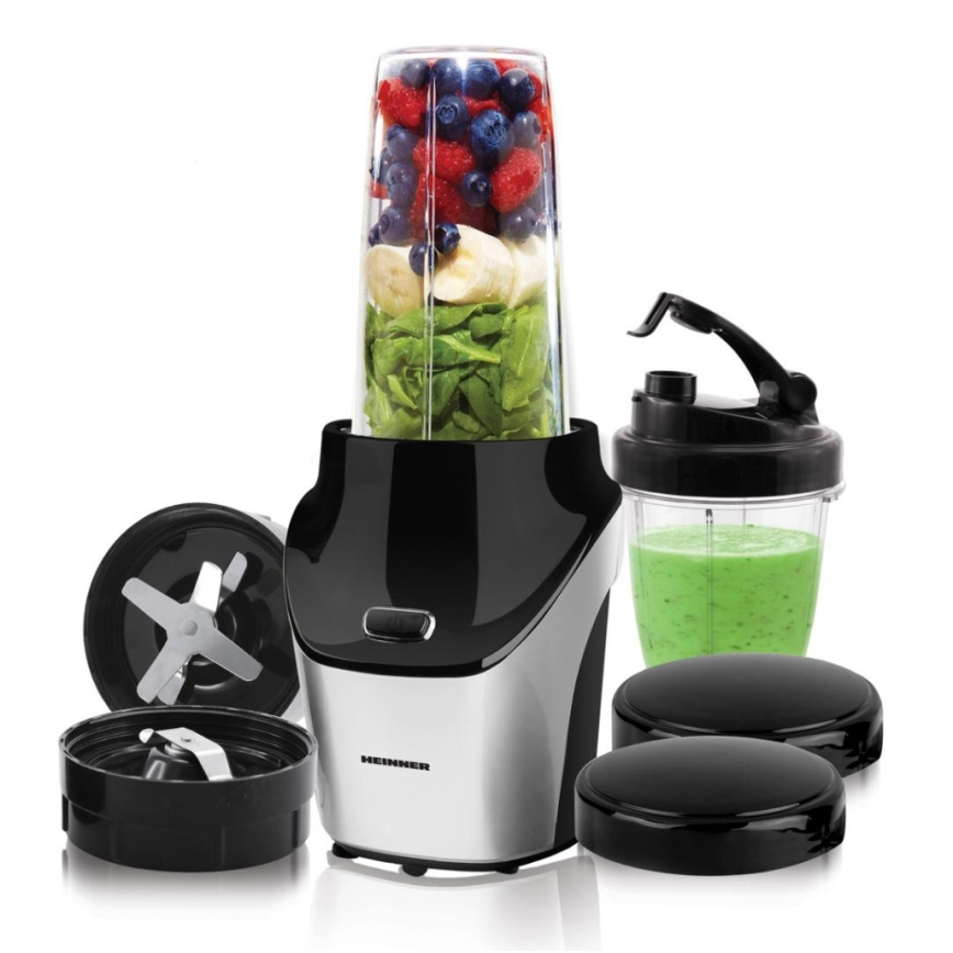 Heinner HSB-T1000SS - Smoothie nutri-mikser 1000W/230V matistatud kroom/must