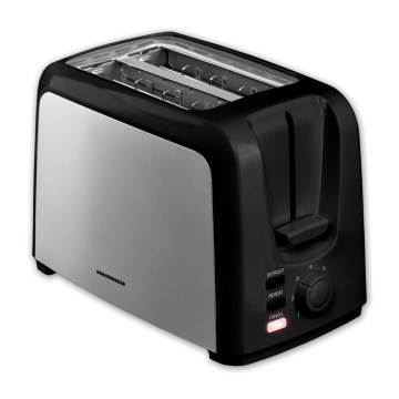 Heinner HTP-700BKSS - Kaheava toster 700W/230V must/mattkroom