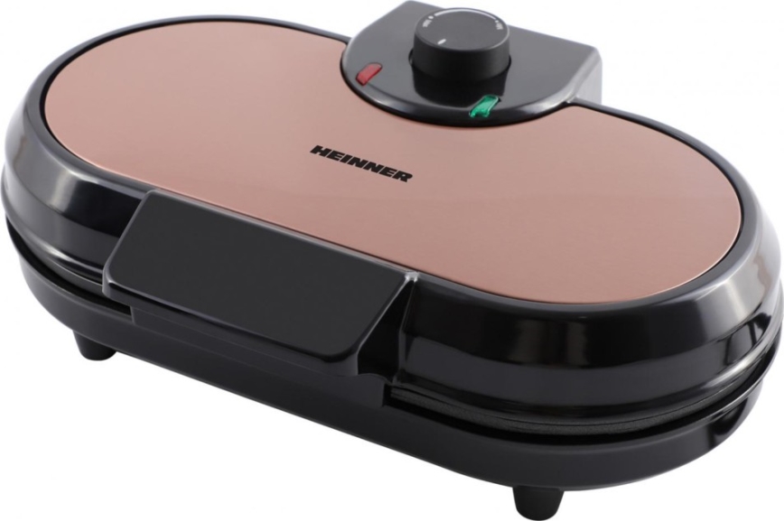 Heinner HWF-1000CR - Vahvlimasin 1000W/230V must/roosakuldne
