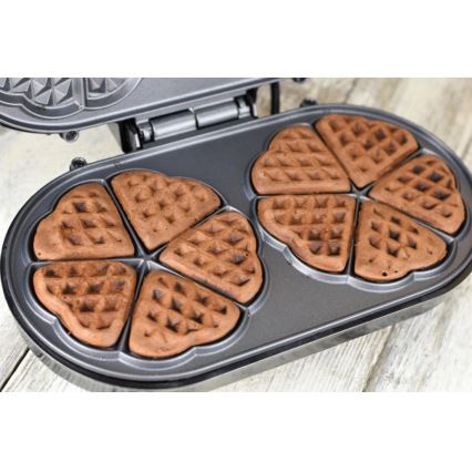 Heinner HWF-1000CR - Vahvlimasin 1000W/230V must/roosakuldne