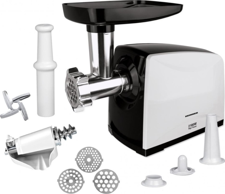 Heinner MG-2100BKWH - Lihaveski 2100W/230V must/valge