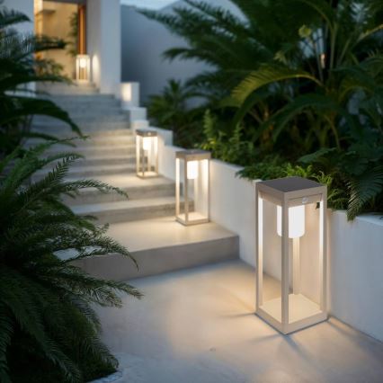 Hesperide - LED päikeselatern liikumisanduriga PIKY LED/3,7V 2600 mAh 40 cm IP65 beež