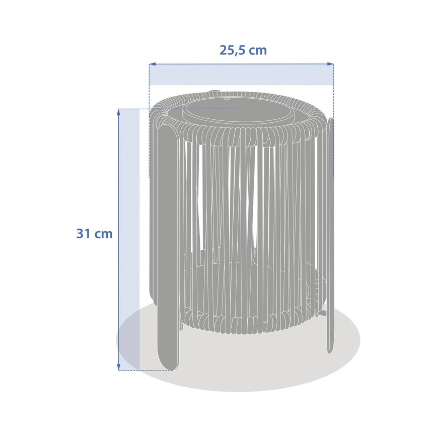 Hesperide - LED päikeselamp LINY LED/3,7V 2600 mAh IP54 roheline